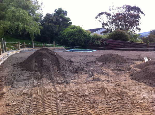 Lawn under construction