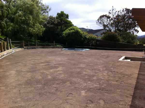 Lawn ready for grass