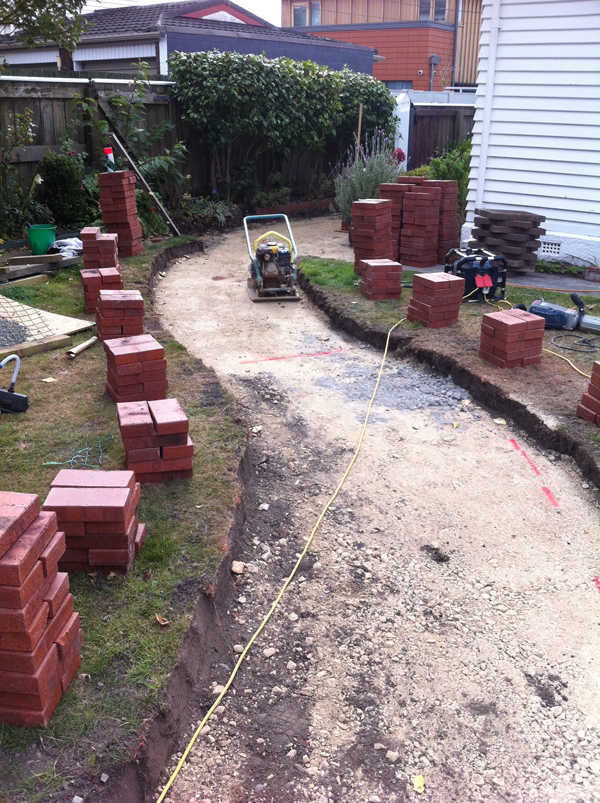 Prepping area for concrete